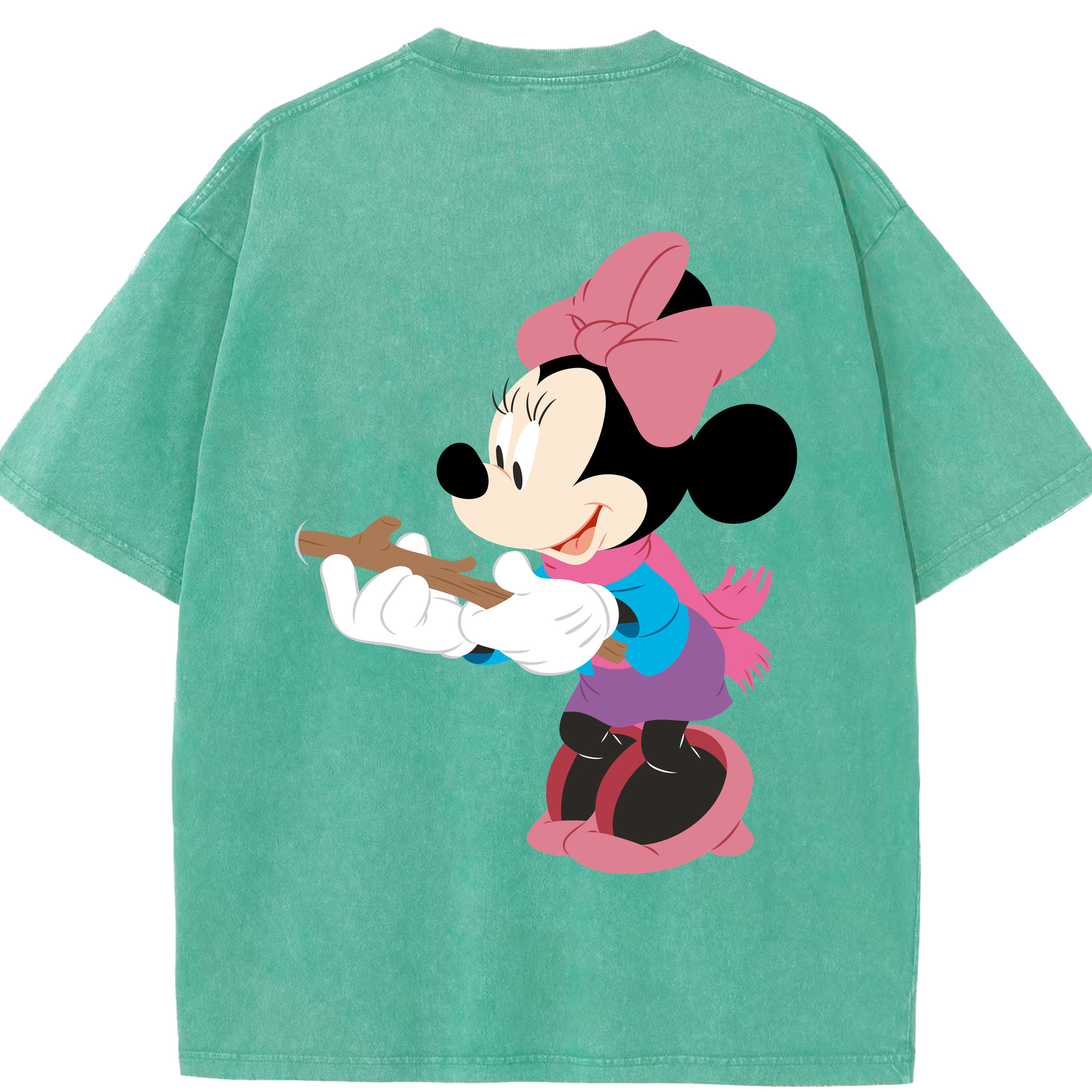 （画像用） ミッキーマウス Mickey Mouse 綿100% ヴィンテージ風 半袖Tシャツ（背面プリント）